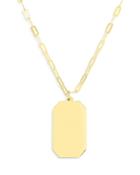 Bloomingdale's Made In Italy 14k Yellow Gold Dog Tag Necklace, 18 - 100% Exclusive