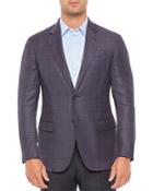 Emporio Armani Regular Fit Wool Dark Solid Jacket