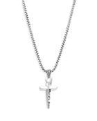 John Hardy Sterling Silver Classic Chain Men's Keris Dagger Cross Pendant Necklace, 26