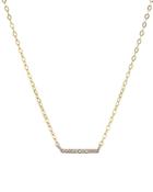 Bloomingdale's Diamond Bar Pendant Necklace In Gold-plated Sterling Silver, 15 - 100% Exclusive