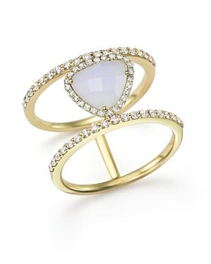 Meira T 14k Yellow Gold And Blue Lace Chalcedony Ring