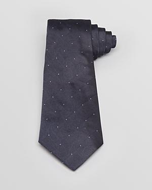 Armani Collezioni Pindot With Subtle Paisley Background Classic Tie
