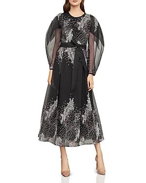 Bcbgmaxazria Embroidered Organza Midi Dress