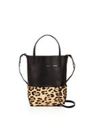 Alice.d Husky Small Leather And Calf Hair Tote