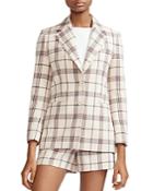 Maje Vanilla Check Blazer