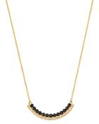 Bloomingdale's Black & White Diamond Bar Necklace In 14k Yellow Gold, 18 - 100% Exclusive