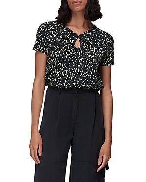 Whistles Sahara Cat Kirby Keyhole Tee