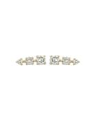 Rachel Reid 14k Yellow Gold Diamond Spray Statement Earrings