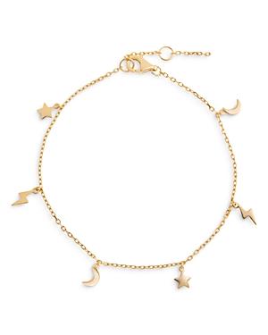 Aqua Moon & Star Charm Bracelet In 18k Gold Plating - 100% Exclusive