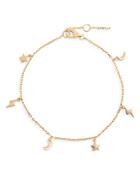 Aqua Moon & Star Charm Bracelet In 18k Gold Plating - 100% Exclusive