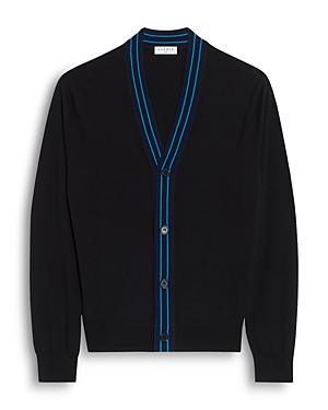 Sandro Outline Fine Knit Wool Cardigan