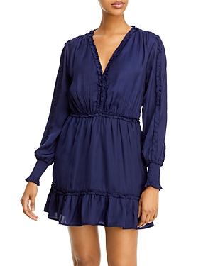 Aqua Ruffled V-neck Dress - 100% Exclusive