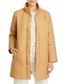 Eileen Fisher Quilted Stand Collar Coat
