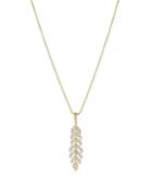 Bloomingdale's Diamond Feather Pendant Necklace In 14k Yellow Gold, 0.25 Ct. T.w. - 100% Exclusive