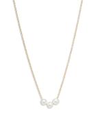 Zoe Chicco 14k Yellow Gold White Pearls Cultured Freshwater Pearl Trio Statement Necklace, 16-18