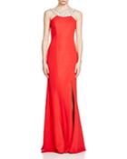 Js Collections Beaded Neckline Ottoman Gown