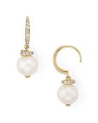 Nadri Sutton Pave & Cultured Freshwater Pearl Drop Earrings