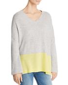 C By Bloomingdale's Color-block Cashmere Sweater - 100% Exclusive