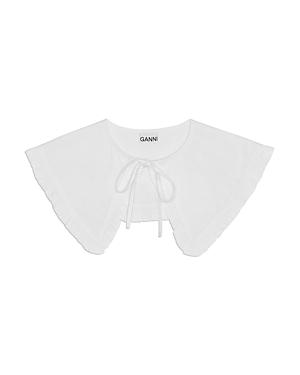 Ganni Cotton Poplin Frill Collar