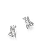 Bloomingdale's Diamond Crossover Earrings In 14k White Gold, 0.25 Ct. T.w. - 100% Exclusive