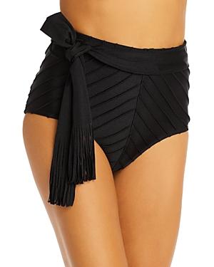 Shani Shemer Noir Stitched High-waist Bikini Bottom