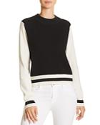 Rag & Bone/jean Dean Color-block Merino Wool Sweater