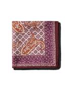 Eton Paisley Floral Silk Pocket Square