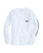 Vineyard Vines New York City Skyline Whale Long Sleeve Pocket Tee
