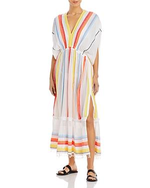 Lemlem Mokati Plunge Neck Dress Cover-up