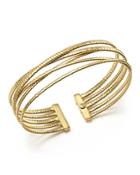 14k Yellow Gold Ribbed Five Row Crossover Cuff - 100% Exclusive