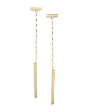Bloomingdale's Flat Bar Long Drop Earrings In 14k Yellow Gold - 100% Exclusive