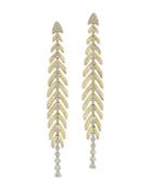 Hueb 18k Yellow Gold Bahia Diamond Vine Linear Drop Earrings