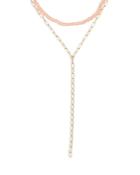 Allsaints Two Row Beaded Chain Lariat Necklace, 20