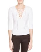 Project Social T Lace Up Top - 100% Bloomingdale's Exclusive