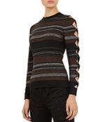 Ted Baker Jelinaa Striped Bow-sleeve Sweater