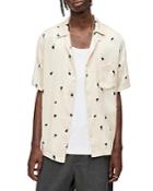 Allsaints Starburn Printed Relaxed Fit Button Down Camp Shirt