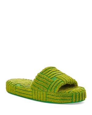 Bottega Veneta Men's Resort Intreccio Jacquard Slide Sandals
