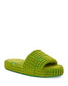 Bottega Veneta Men's Resort Intreccio Jacquard Slide Sandals