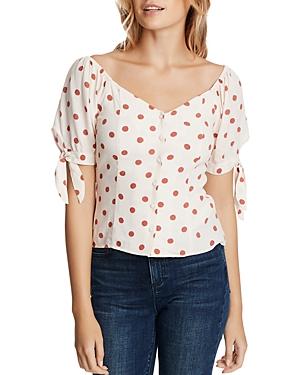 1.state Dot Print Blouse