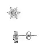 Aqua Sterling Silver Flower Stud Earrings - 100% Exclusive