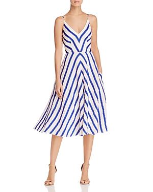 Milly Monroe Striped Midi Dress