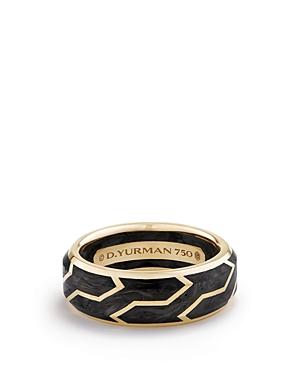 David Yurman Men's Forged Carbon Band Ring In 18k Gold