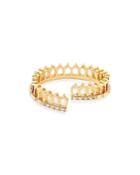 Nouvel Heritage 18k Yellow Gold Vendome Lace Simple Some Diamond Ring