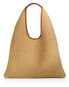Arron Medium Triangle Raffia Shoulder Bag