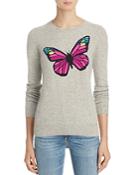 Aqua Cashmere Butterfly Intarsia Sweater - 100% Exclusive