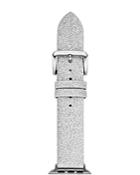 Kate Spade New York Silver-tone Glitter-effect Leather Apple Watch Strap, 38mm