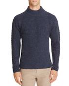 Eidos Mock Neck Cable Knit Slim Fit Sweater