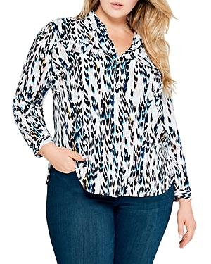 Nic+zoe Plus Sweet Spot Printed Blouse