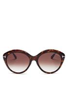 Tom Ford Women's Maxine Polarized Round Sunglasses, 57mm