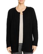 Eileen Fisher Cabled Cashmere-wool Open Cardigan Sweater